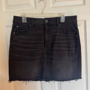 Classic Black Denim Skirt